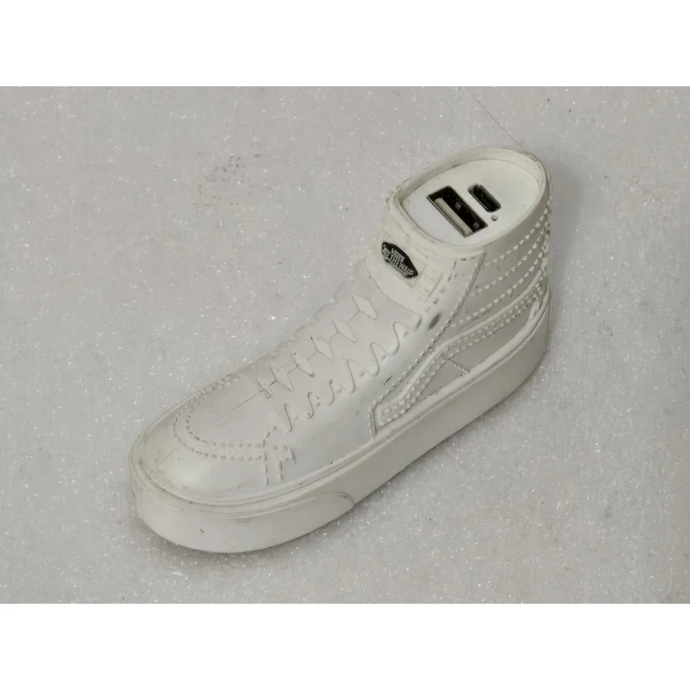 Vans Sk8-Hi White Skateboard Shoes Portable USB Charger Power Bank For Apple